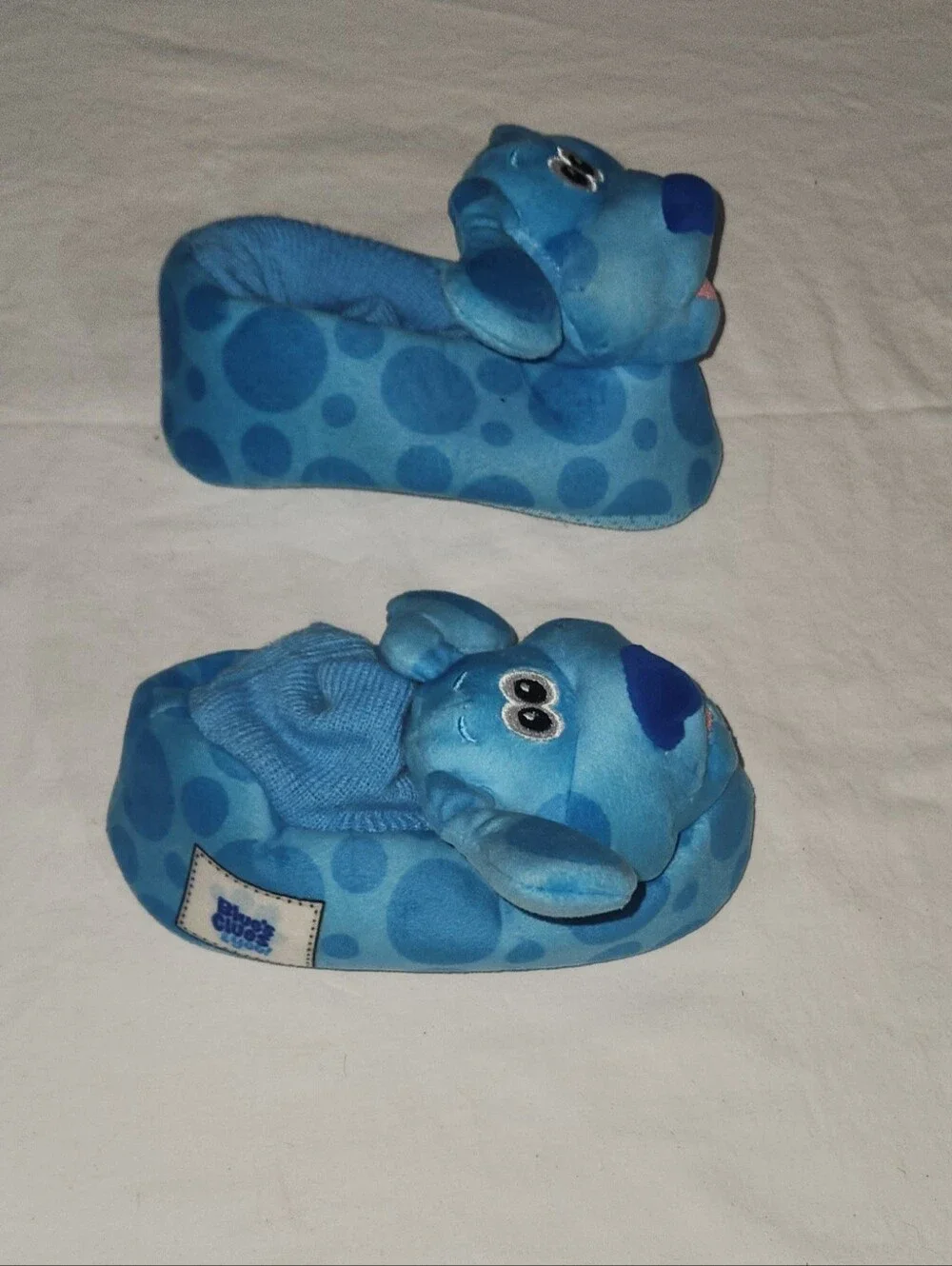 Blue Plush Puppy Kids Slippers Size Toddler 9/10